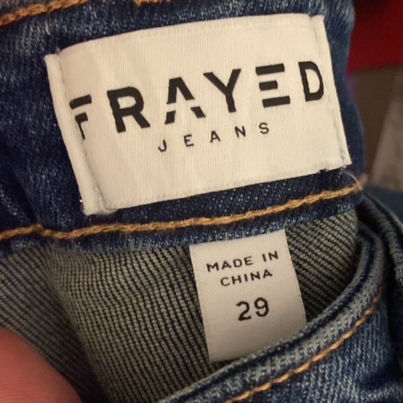 NWT [Frayed] High Rise Distressed Straight Leg Denim Jeans Women’s Size 29 - Picture 6 of 8